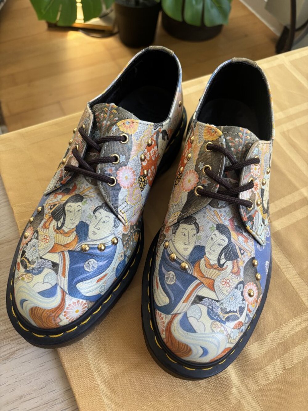 Dr. Martens 1461 Eastern Art Ukiyo-e Studded Shoes RARE